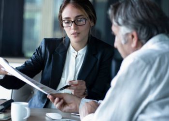 Business people discussion advisor concept